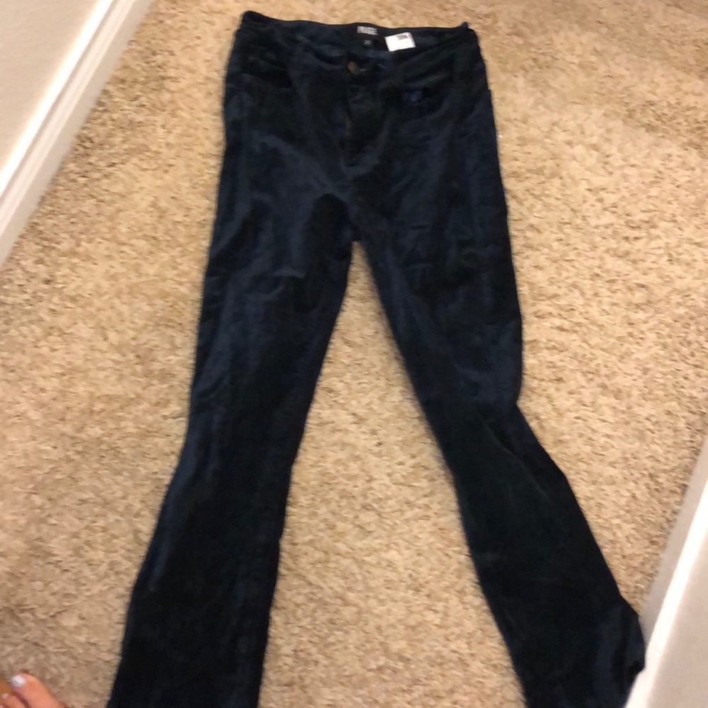 Paige blue velvet pants